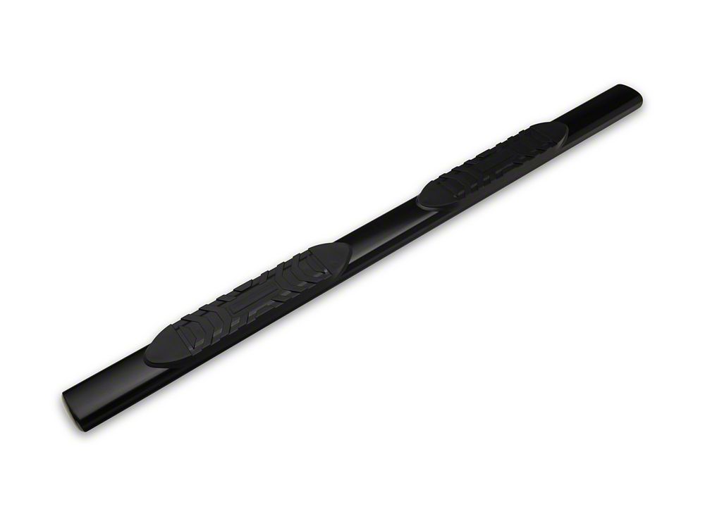 Barricade 5-Inch Oval Straight End Side Step Bars; Gloss Black (03-09 RAM 3500 Quad Cab)