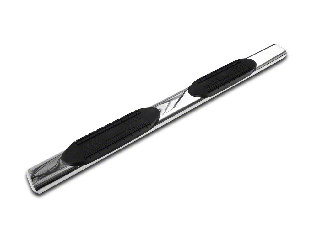 Barricade 6-Inch Oval Straight End Side Step Bars; Stainless Steel (03-09 RAM 3500 Quad Cab)