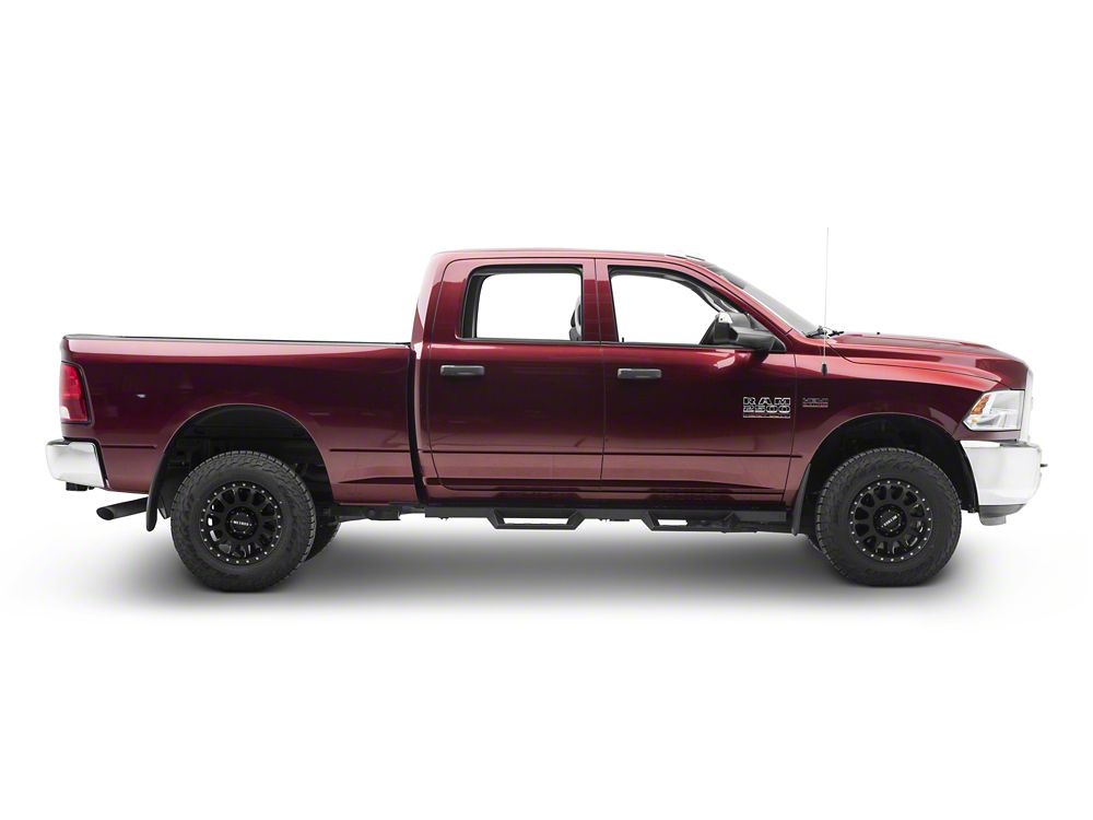 Barricade Canyon Drop Steps; Textured Black (10-25 RAM 3500 Crew Cab)