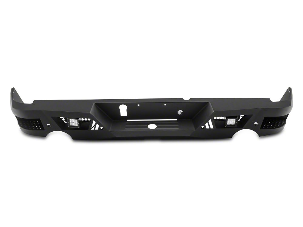 Barricade Extreme HD Rear Bumper with LED Spot Lights; Textured Black (10-24 RAM 3500)