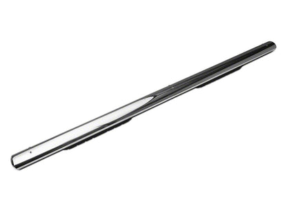 Barricade 4-Inch Oval Straight End Side Step Bars; Stainless Steel (07-14 Silverado 3500 HD Crew Cab)