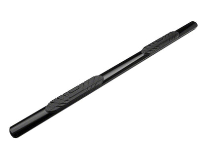Barricade 4-Inch Oval Straight End Side Step Bars; Rocker Mount; Black (07-19 Silverado 3500 HD Crew Cab)