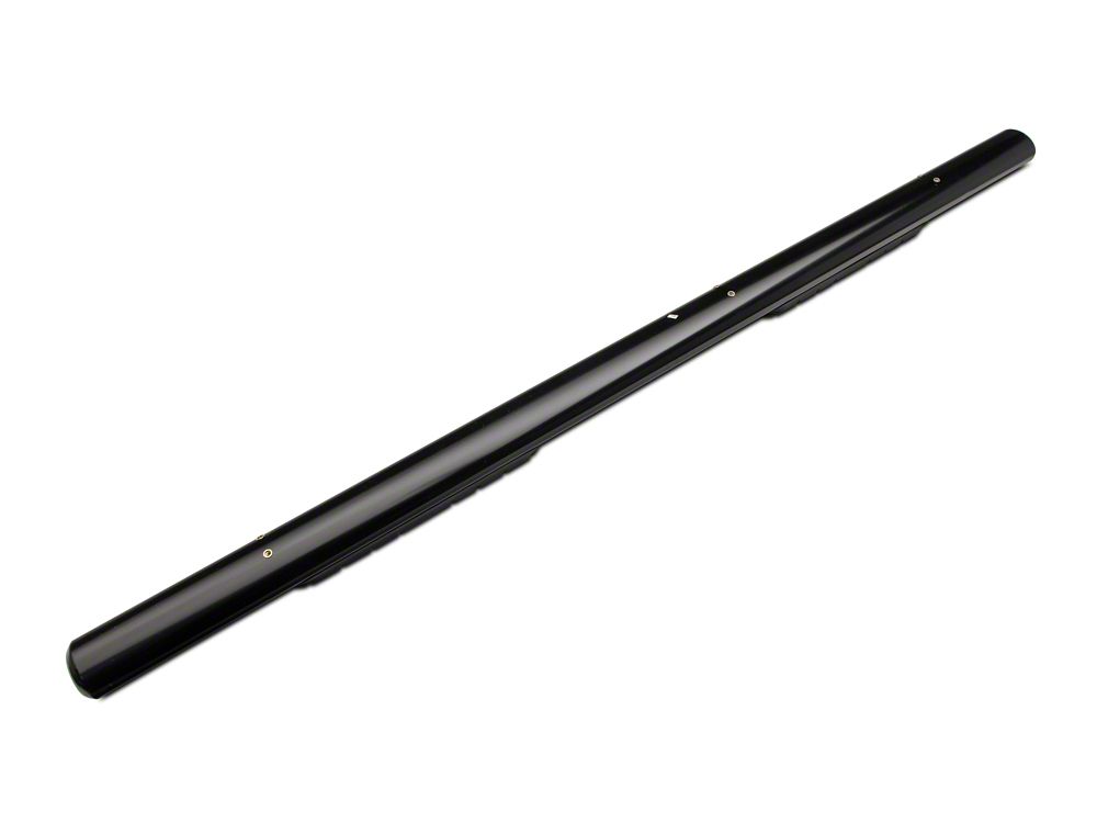 Barricade 4-Inch Oval Straight End Side Step Bars; Rocker Mount; Black (07-19 Silverado 3500 HD Crew Cab)