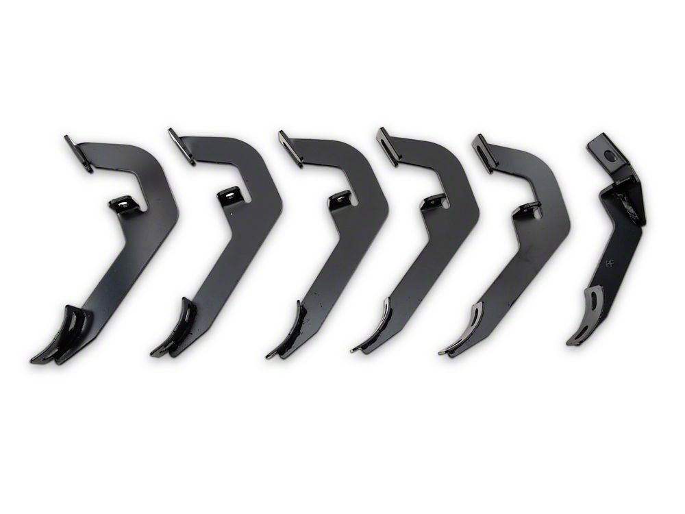 Barricade 4-Inch Oval Straight End Side Step Bars; Rocker Mount; Black (07-19 Silverado 3500 HD Crew Cab)