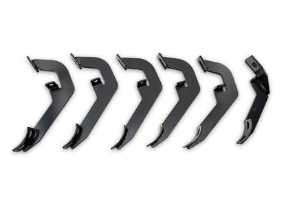 Barricade 4-Inch Oval Straight End Side Step Bars; Rocker Mount; Black (07-19 Silverado 3500 HD Crew Cab)