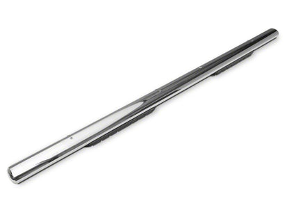 Barricade 4-Inch Oval Straight End Side Step Bars; Rocker Mount; Stainless Steel (07-19 Silverado 3500 HD Crew Cab)