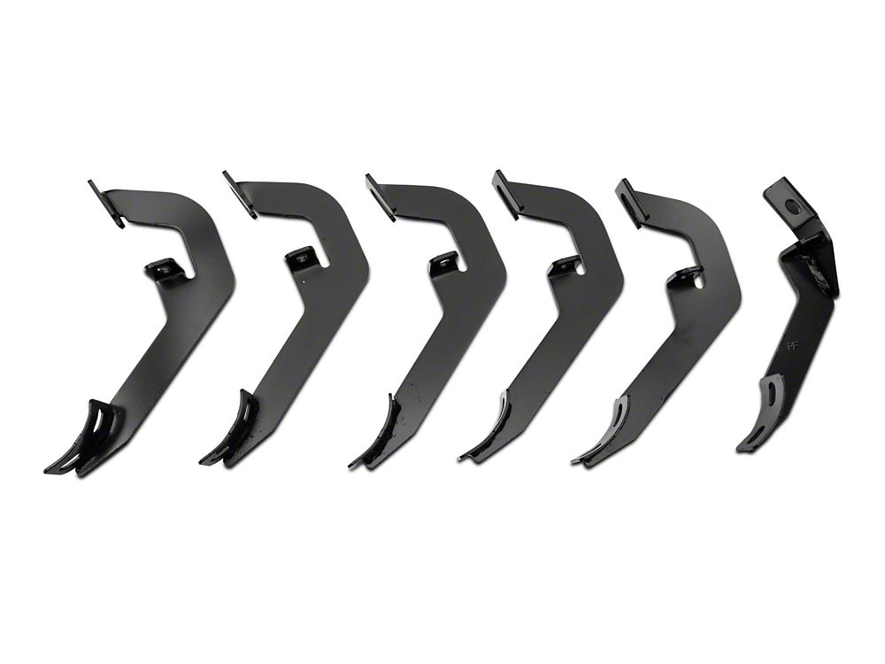 Barricade 5-Inch Oval Straight End Side Step Bars; Rocker Mount; Black (07-19 Silverado 3500 HD Crew Cab)