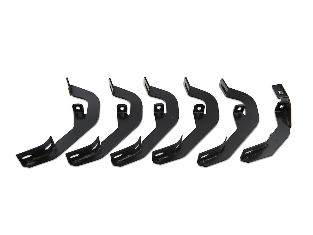 Barricade 6-Inch Oval Straight End Side Step Bars; Rocker Mount; Stainless Steel (07-19 Silverado 3500 HD Crew Cab)
