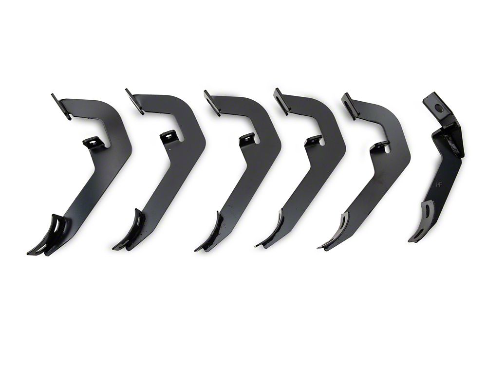 Barricade 4-Inch Oval Straight End Side Step Bars; Rocker Mount; Black (07-19 Silverado 3500 HD Extended/Double Cab)