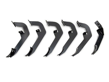 Barricade 4-Inch Oval Straight End Side Step Bars; Rocker Mount; Black (07-19 Silverado 3500 HD Extended/Double Cab)