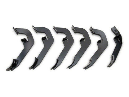 Barricade 5-Inch Oval Straight End Side Step Bars; Rocker Mount; Stainless Steel (07-19 Silverado 3500 HD Extended/Double Cab)
