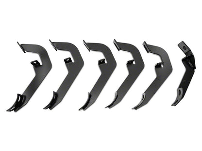 Barricade 6-Inch Oval Straight End Side Step Bars; Rocker Mount; Stainless Steel (07-19 Silverado 3500 HD Extended/Double Cab)