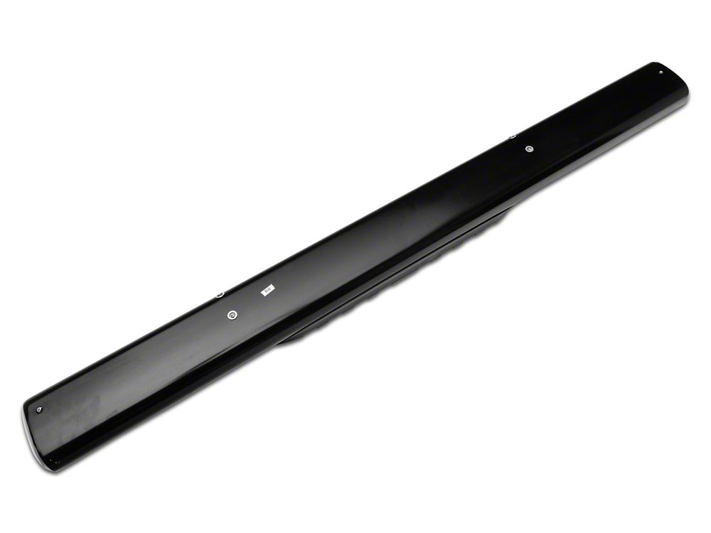 Barricade 5-Inch Oval Straight End Side Step Bars; Rocker Mount; Black (07-19 Silverado 3500 HD Regular Cab)