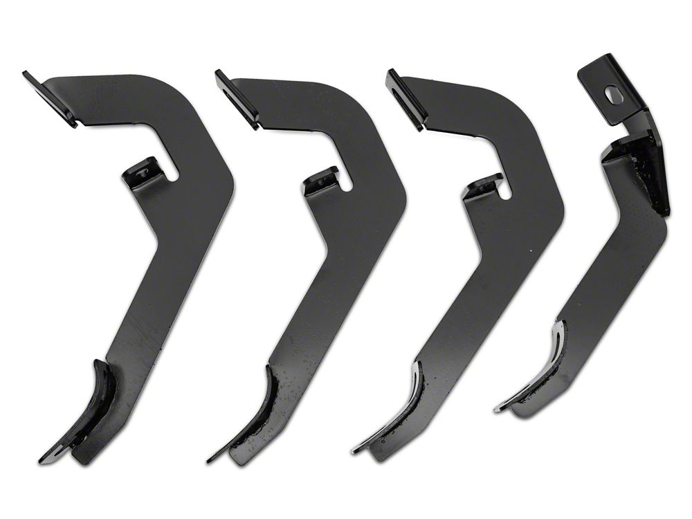 Barricade 5-Inch Oval Straight End Side Step Bars; Rocker Mount; Black (07-19 Silverado 3500 HD Regular Cab)