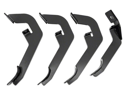 Barricade 5-Inch Oval Straight End Side Step Bars; Rocker Mount; Black (07-19 Silverado 3500 HD Regular Cab)