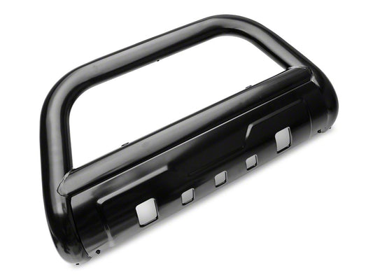 Barricade 3.50-Inch Oval Bull Bar with Skid Plate; Black (11-19 Silverado 3500 HD)