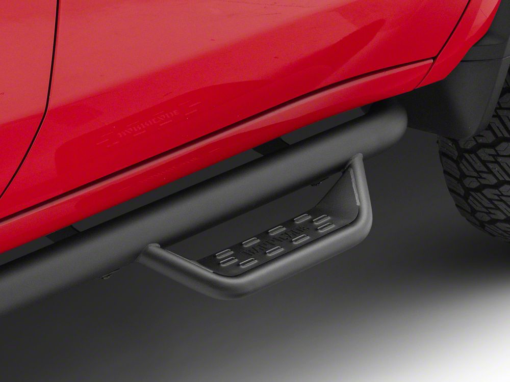 Barricade Tubular Drop Steps; Fine Textured Black Finish (20-25 Silverado 3500 HD Crew Cab)