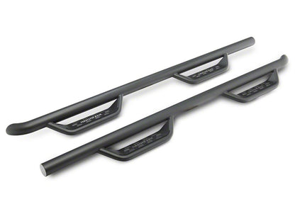 Barricade Tubular Drop Steps; Fine Textured Black Finish (20-25 Silverado 3500 HD Crew Cab)