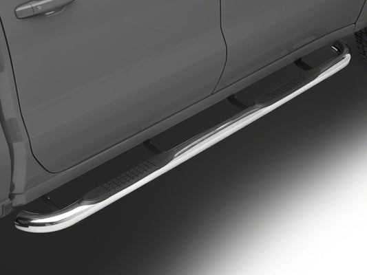 Barricade 3-Inch Side Step Bars; Stainless Steel (20-25 Silverado 3500 HD Crew Cab)