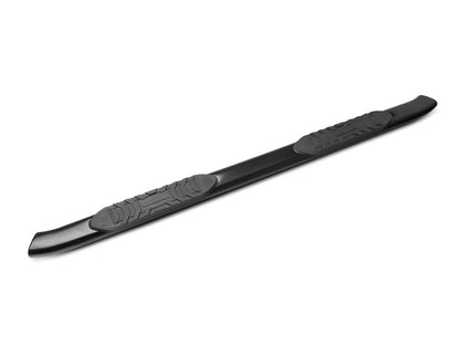 Barricade 5-Inch Oval Bent End Side Step Bars; Black (20-25 Silverado 3500 HD Crew Cab)