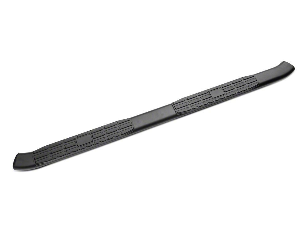 Barricade 5-Inch Oval Bent End Side Step Bars; Black (20-25 Silverado 3500 HD Double Cab)