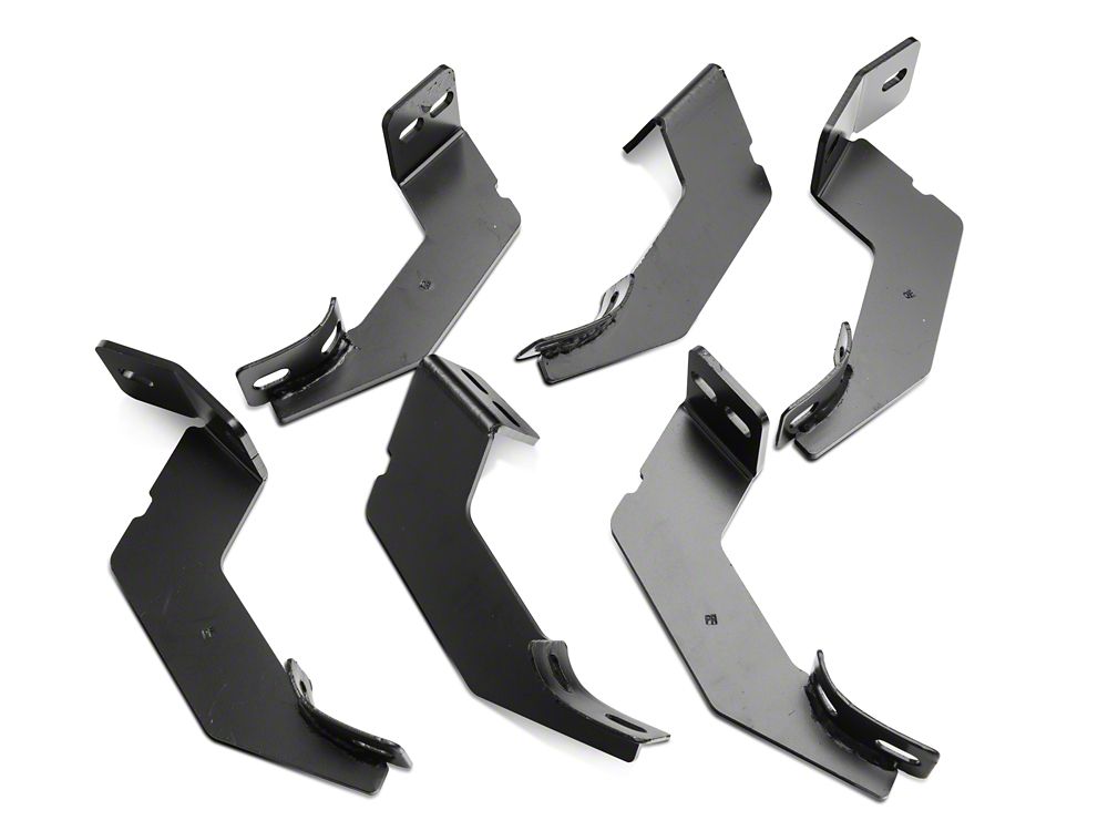 Barricade 5-Inch Oval Bent End Side Step Bars; Black (20-25 Silverado 3500 HD Double Cab)