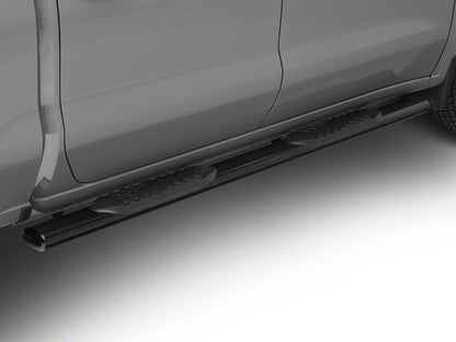 Barricade 5-Inch Oval Side Step Bars; Black (20-25 Silverado 3500 HD Crew Cab)