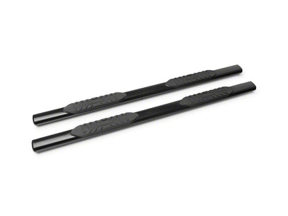 Barricade 5-Inch Oval Side Step Bars; Black (20-25 Silverado 3500 HD Crew Cab)