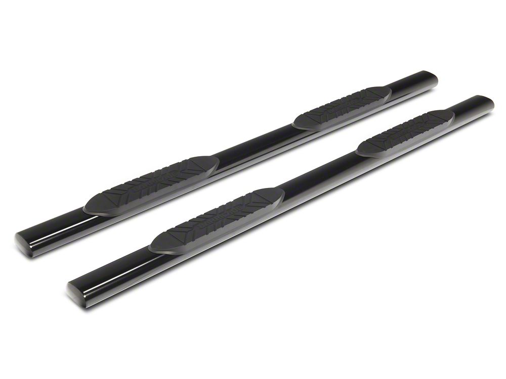 Barricade E-Series 5-Inch Oval Straight Side Step Bars; Black (20-25 Silverado 3500 HD Crew Cab)
