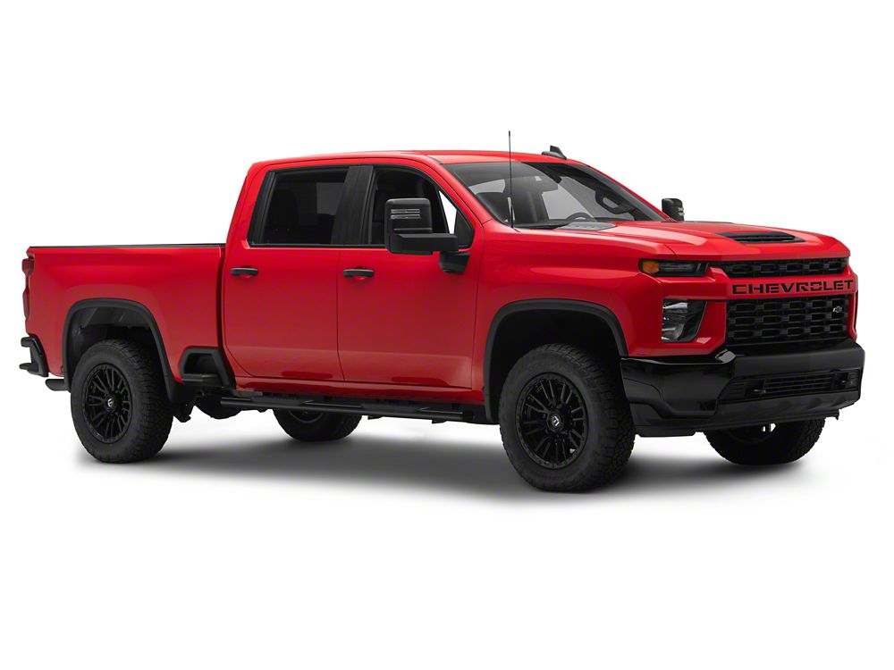 Barricade E-Series 5-Inch Oval Straight Side Step Bars; Black (20-25 Silverado 3500 HD Crew Cab)