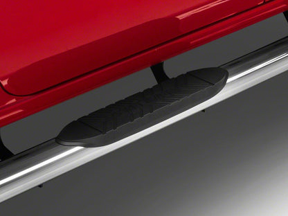 Barricade E-Series 5-Inch Oval Straight Side Step Bars; Stainless Steel (20-25 Silverado 3500 HD Crew Cab)