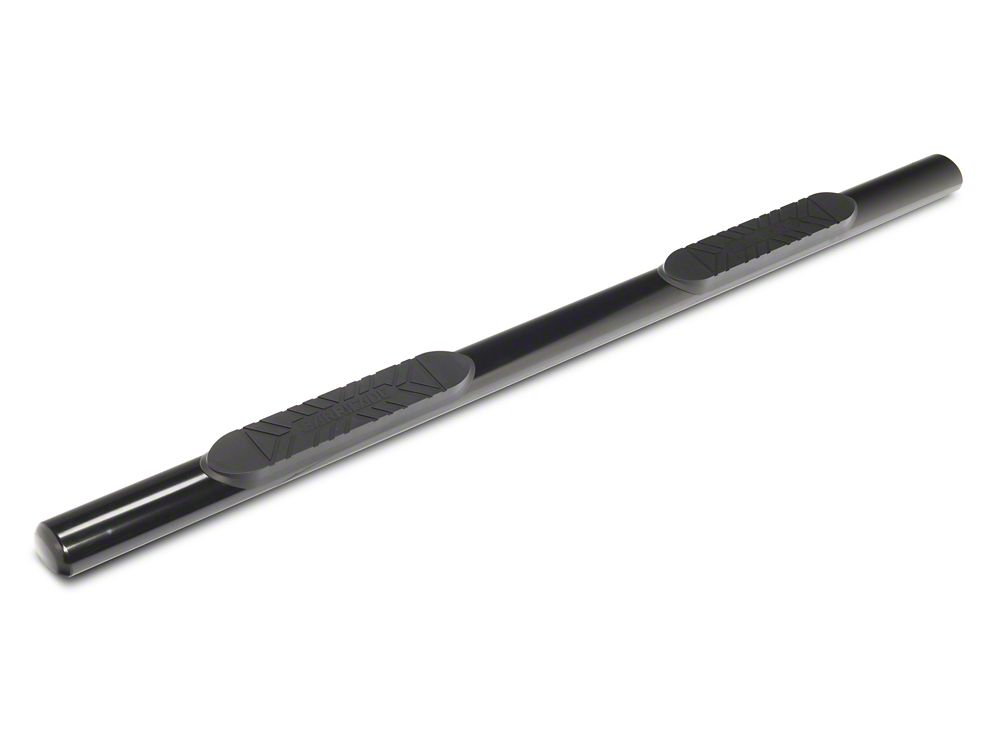 Barricade E-Series Oval Straight Side Step Bars; Black (20-25 Silverado 3500 HD Crew Cab)