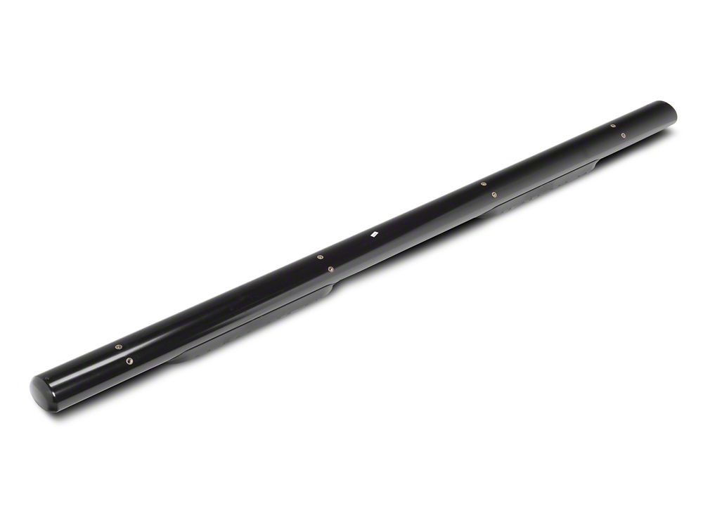 Barricade E-Series Oval Straight Side Step Bars; Black (20-25 Silverado 3500 HD Crew Cab)