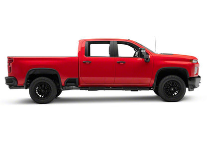Barricade E-Series Oval Straight Side Step Bars; Black (20-25 Silverado 3500 HD Crew Cab)