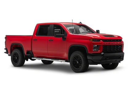 Barricade E-Series Oval Straight Side Step Bars; Stainless Steel (20-25 Silverado 3500 HD Crew Cab)