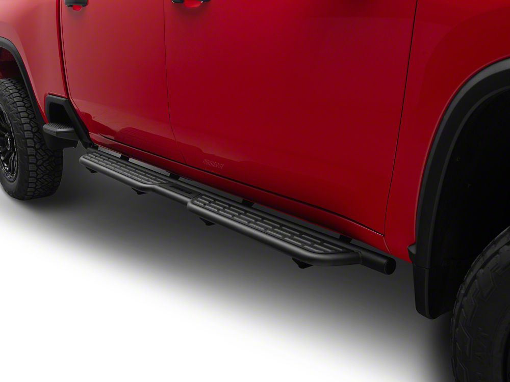 Barricade Formed HD Running Boards; Textured Black (20-25 Silverado 3500 HD Crew Cab)