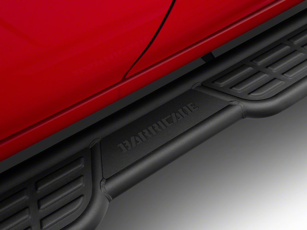 Barricade Formed HD Running Boards; Textured Black (20-25 Silverado 3500 HD Crew Cab)