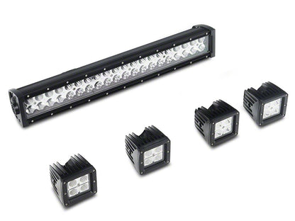 Barricade HD Front Bumper with LED Fog Lights and 20-Inch LED Light Bar (15-19 Silverado 3500 HD)