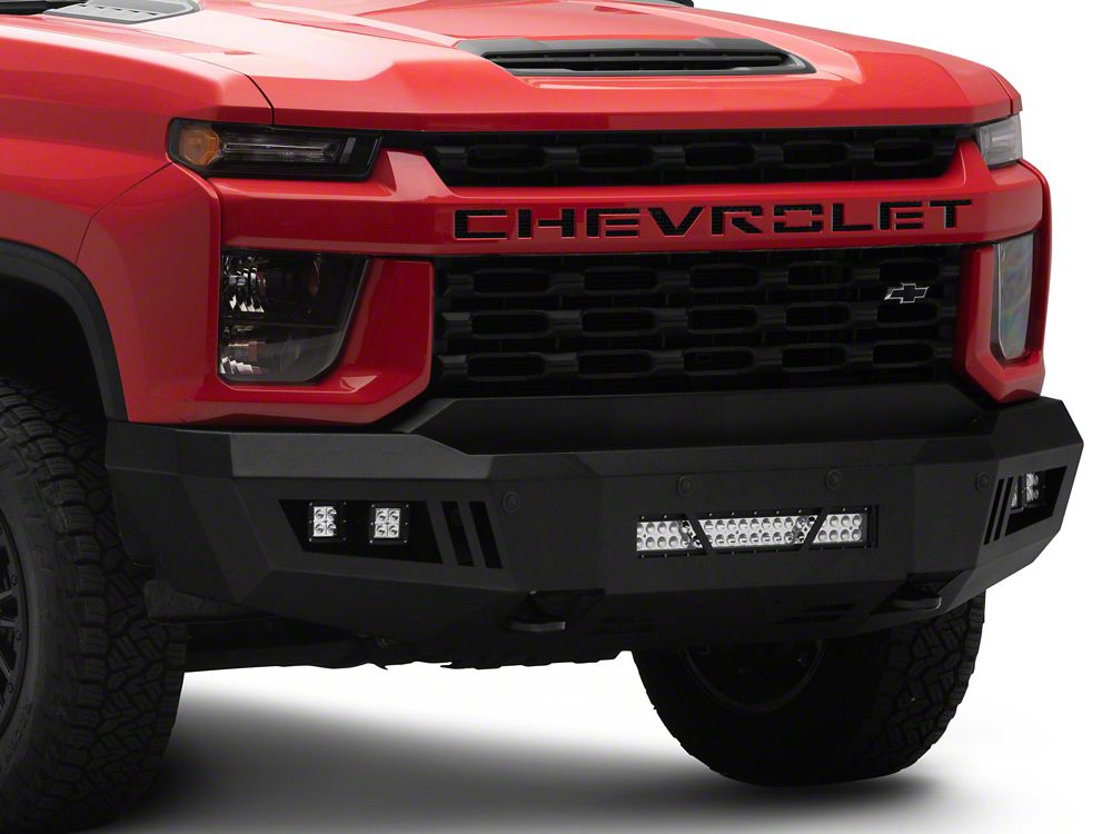 Barricade HD Front Bumper with LED Fog Lights and 20-Inch LED Light Bar (20-23 Silverado 3500 HD)