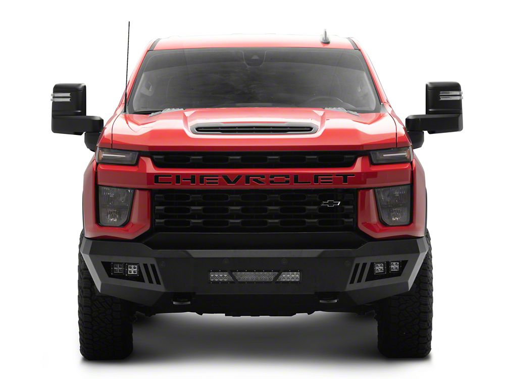 Barricade HD Front Bumper with LED Fog Lights and 20-Inch LED Light Bar (20-23 Silverado 3500 HD)