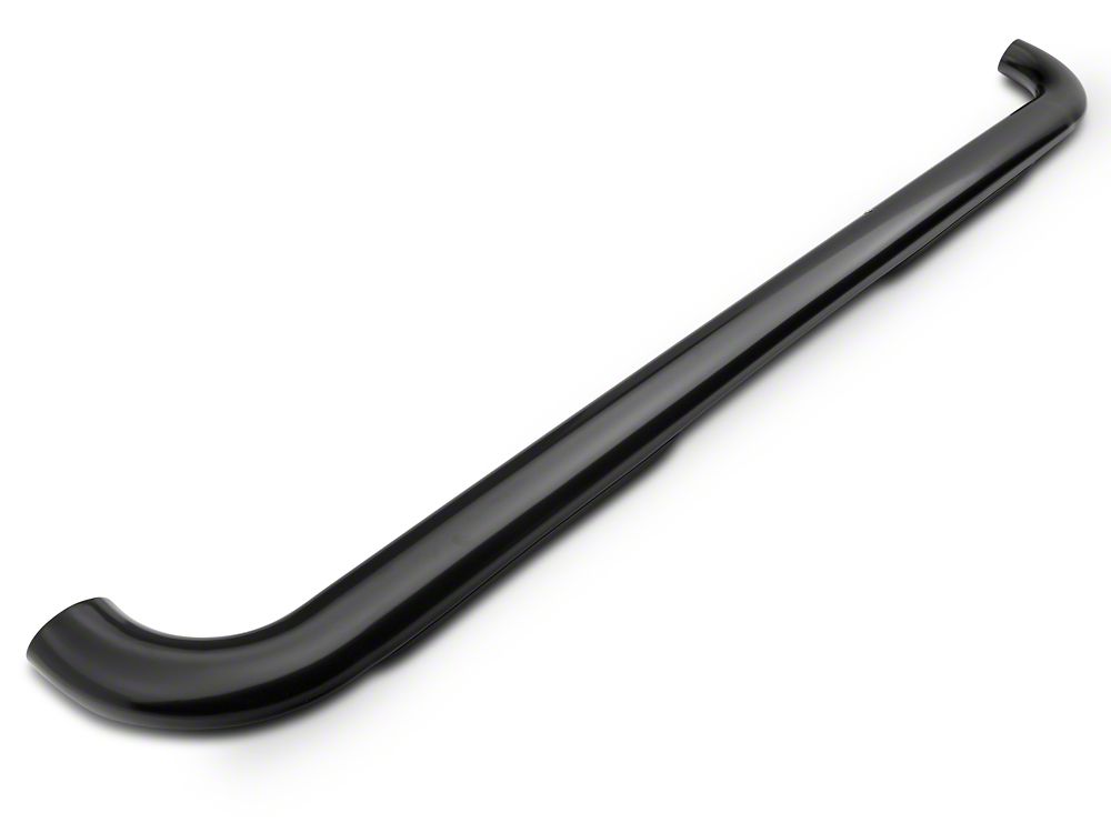 Barricade 4-Inch Oval 90 Degree Bent End Side Step Bars; Black (17-25 F-350 Super Duty SuperCrew)