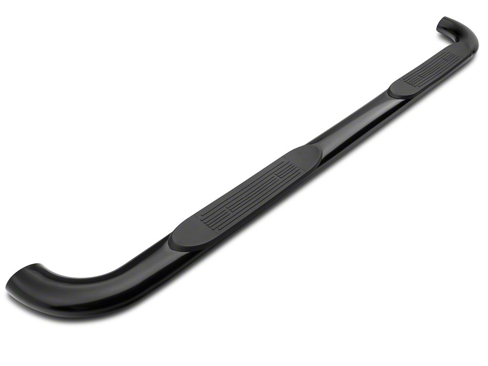 Barricade 4-Inch Oval 90 Degree Bent End Side Step Bars; Black (17-25 F-350 Super Duty SuperCrew)