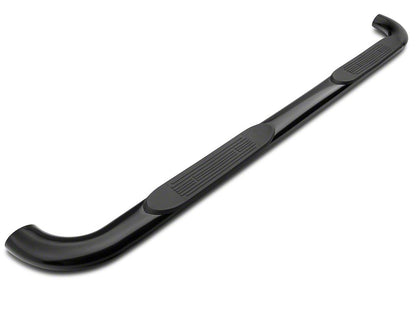Barricade 4-Inch Oval 90 Degree Bent End Side Step Bars; Black (17-25 F-350 Super Duty SuperCrew)