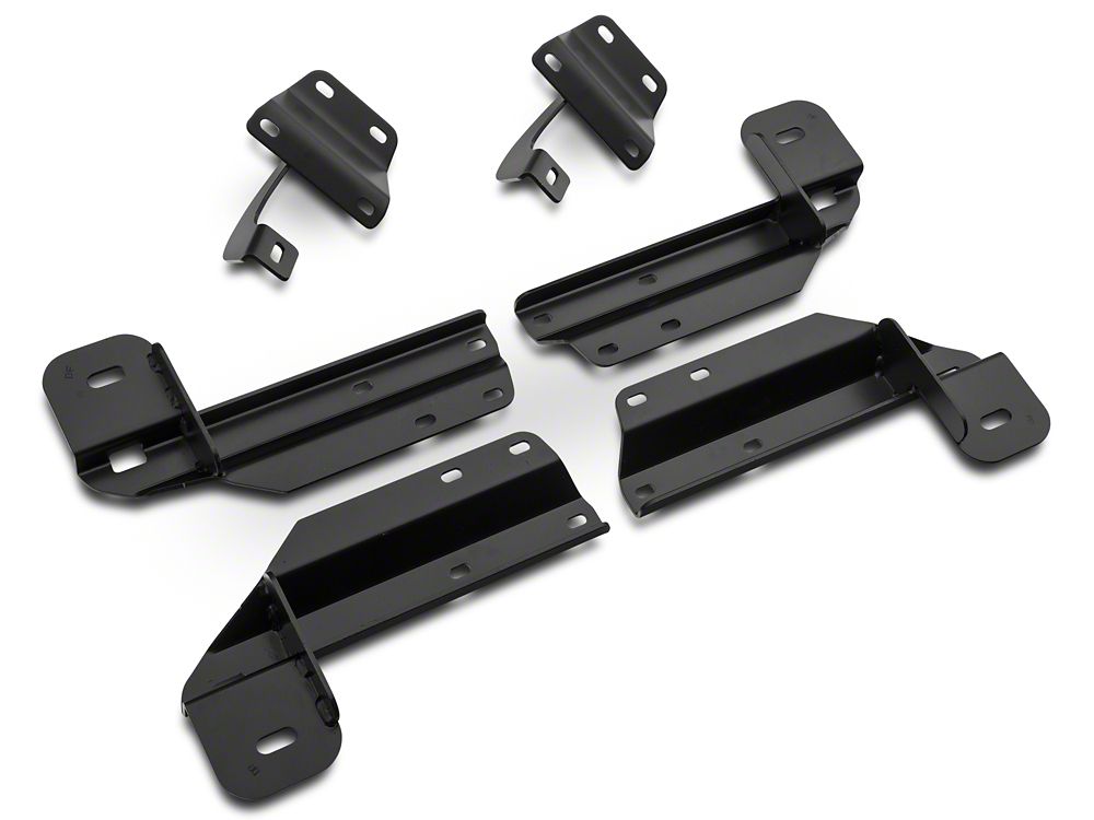 Barricade 4-Inch Oval 90 Degree Bent End Side Step Bars; Black (17-25 F-350 Super Duty SuperCrew)