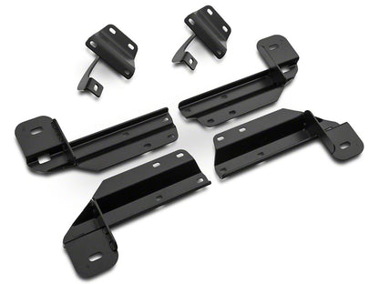 Barricade 4-Inch Oval 90 Degree Bent End Side Step Bars; Black (17-25 F-350 Super Duty SuperCrew)