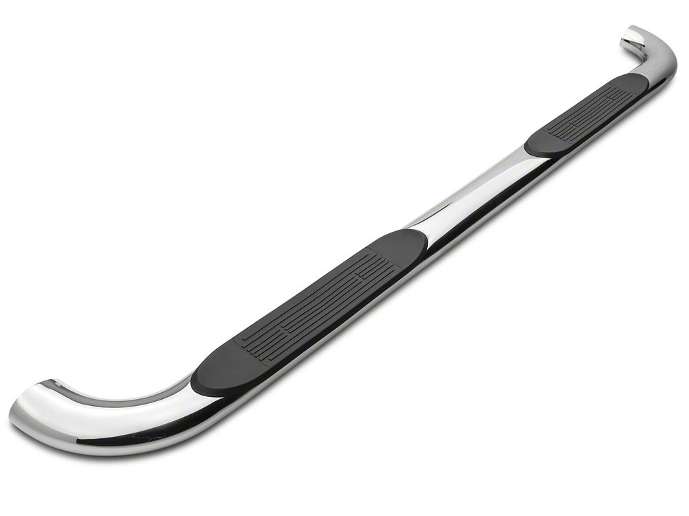 Barricade 4-Inch Oval 90 Degree Bent End Side Step Bars; Stainless Steel (17-25 F-350 Super Duty SuperCrew)