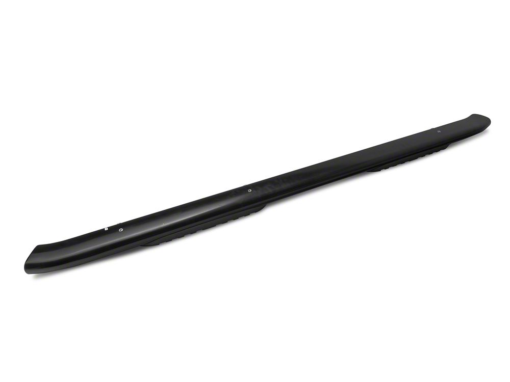 Barricade 5-Inch Oval 60 Degree Bent End Side Step Bars; Black (17-25 F-350 Super Duty SuperCab)