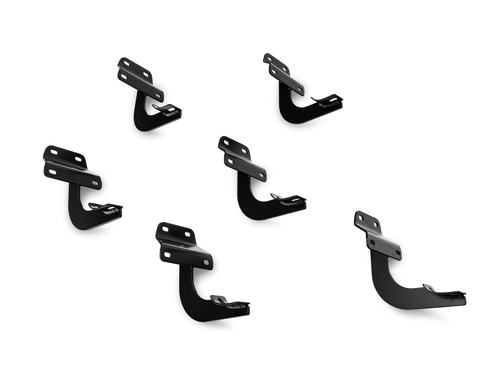 Barricade 5-Inch Oval 60 Degree Bent End Side Step Bars; Black (17-25 F-350 Super Duty SuperCab)