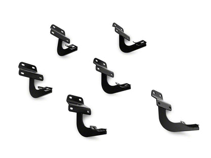 Barricade 5-Inch Oval 60 Degree Bent End Side Step Bars; Black (17-25 F-350 Super Duty SuperCab)