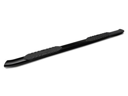 Barricade 5-Inch Oval 60 Degree Bent End Side Step Bars; Black (17-25 F-350 Super Duty SuperCab)